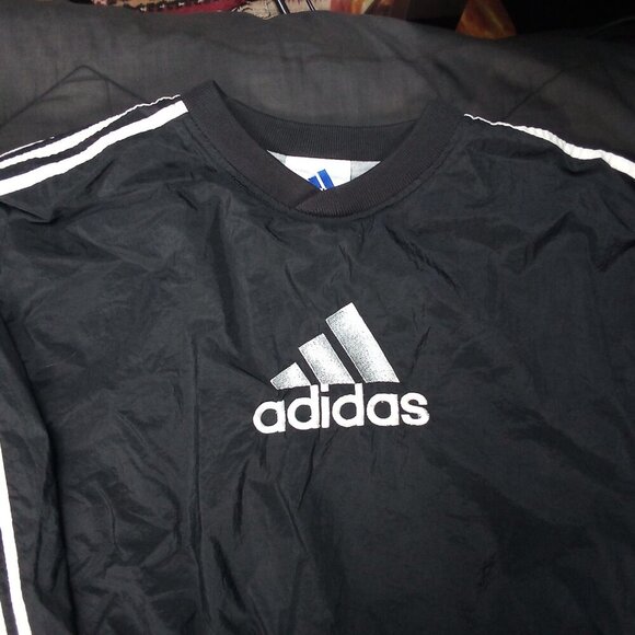 Vintage 90s Adidas Logo Pullover Windbreaker Jacket - Picture 1 of 7